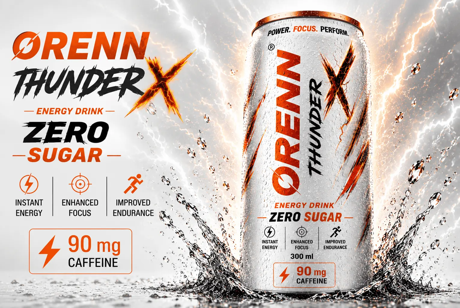 ORENN ThunderX Energy Drink 300 ml (Pack of 6 | pack of 12 | pack of 24)